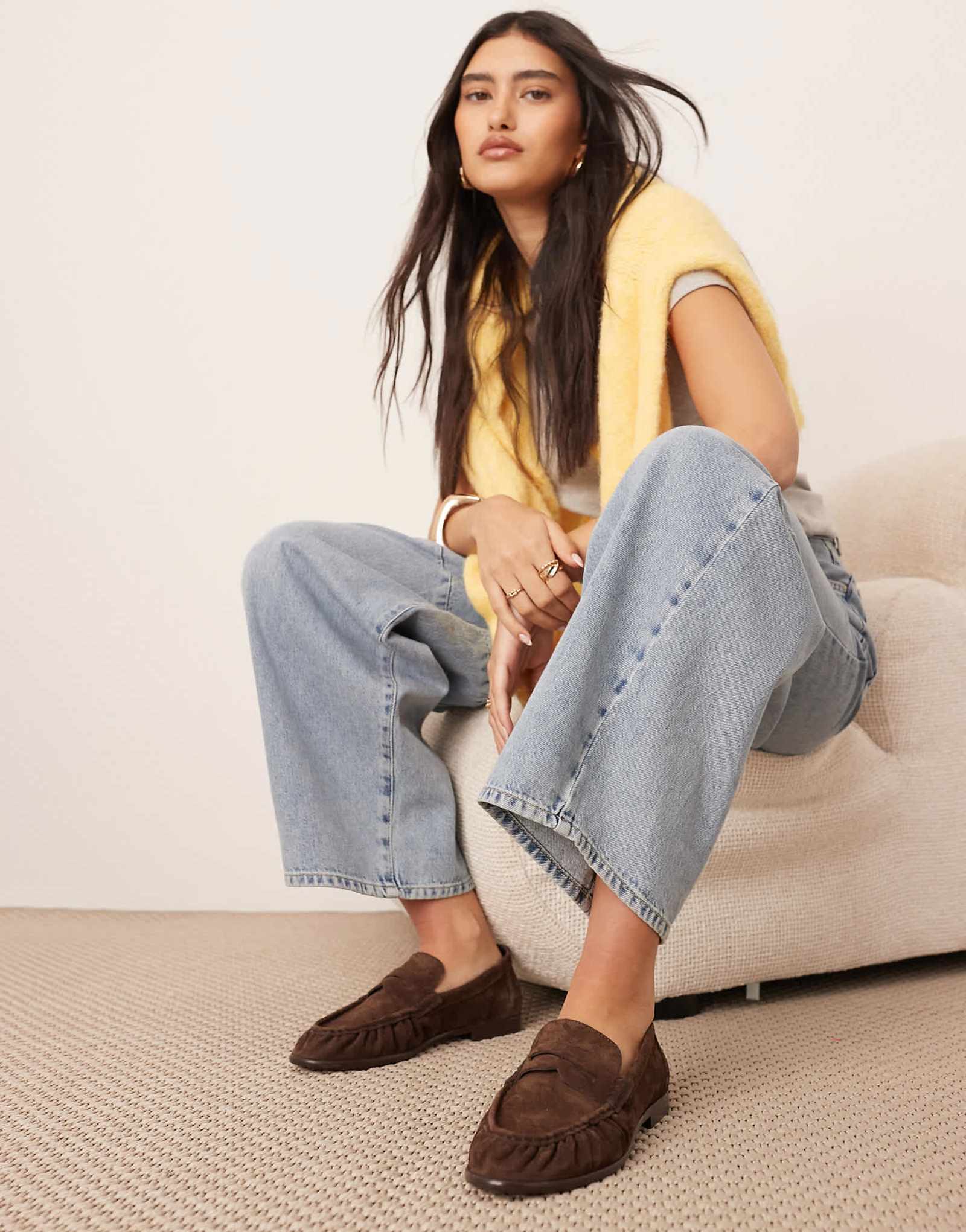 ARRANGE Premium leather loafers in brown suede 22690₽