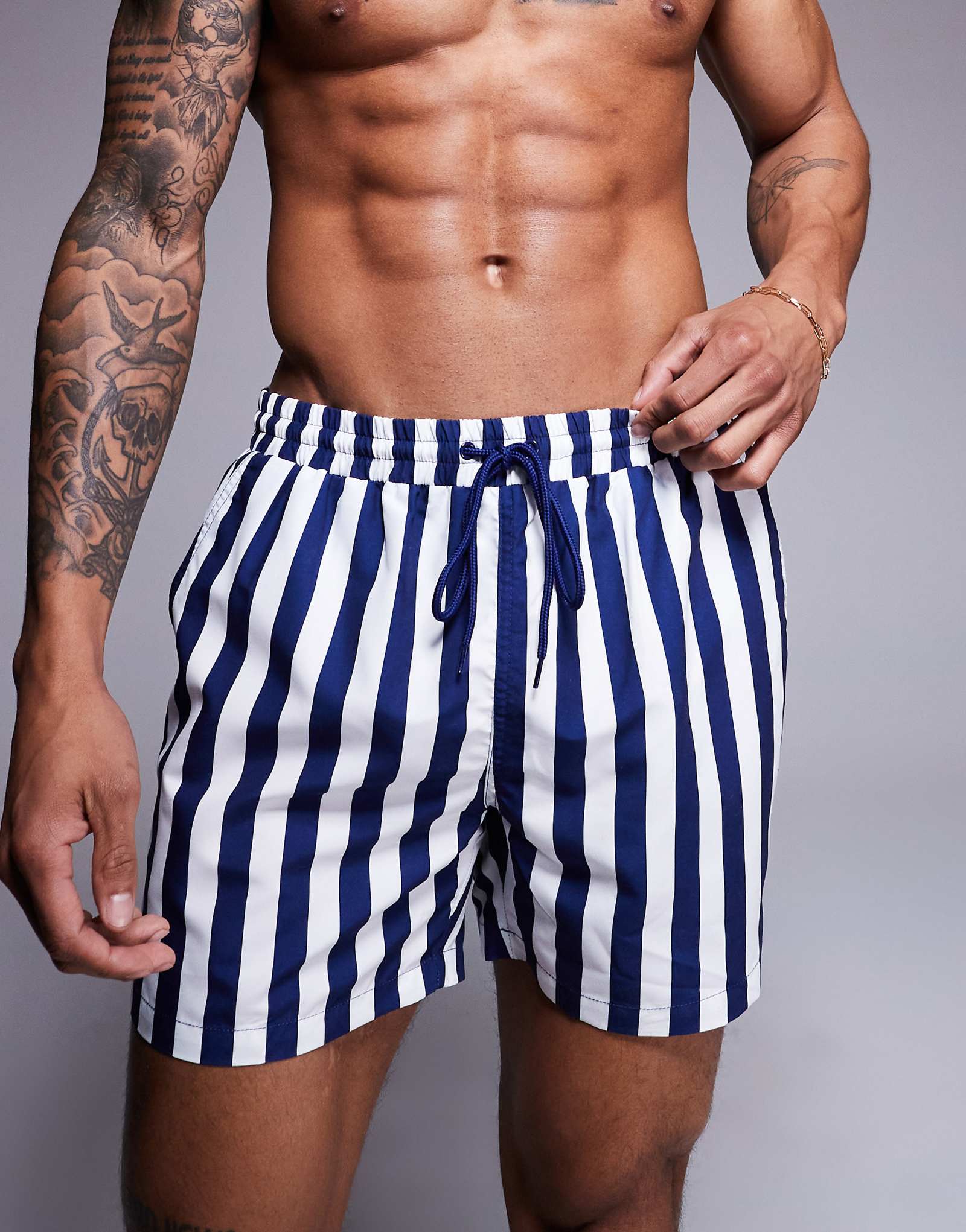 South Beach contrast stripe swim shorts in navy 4790₽