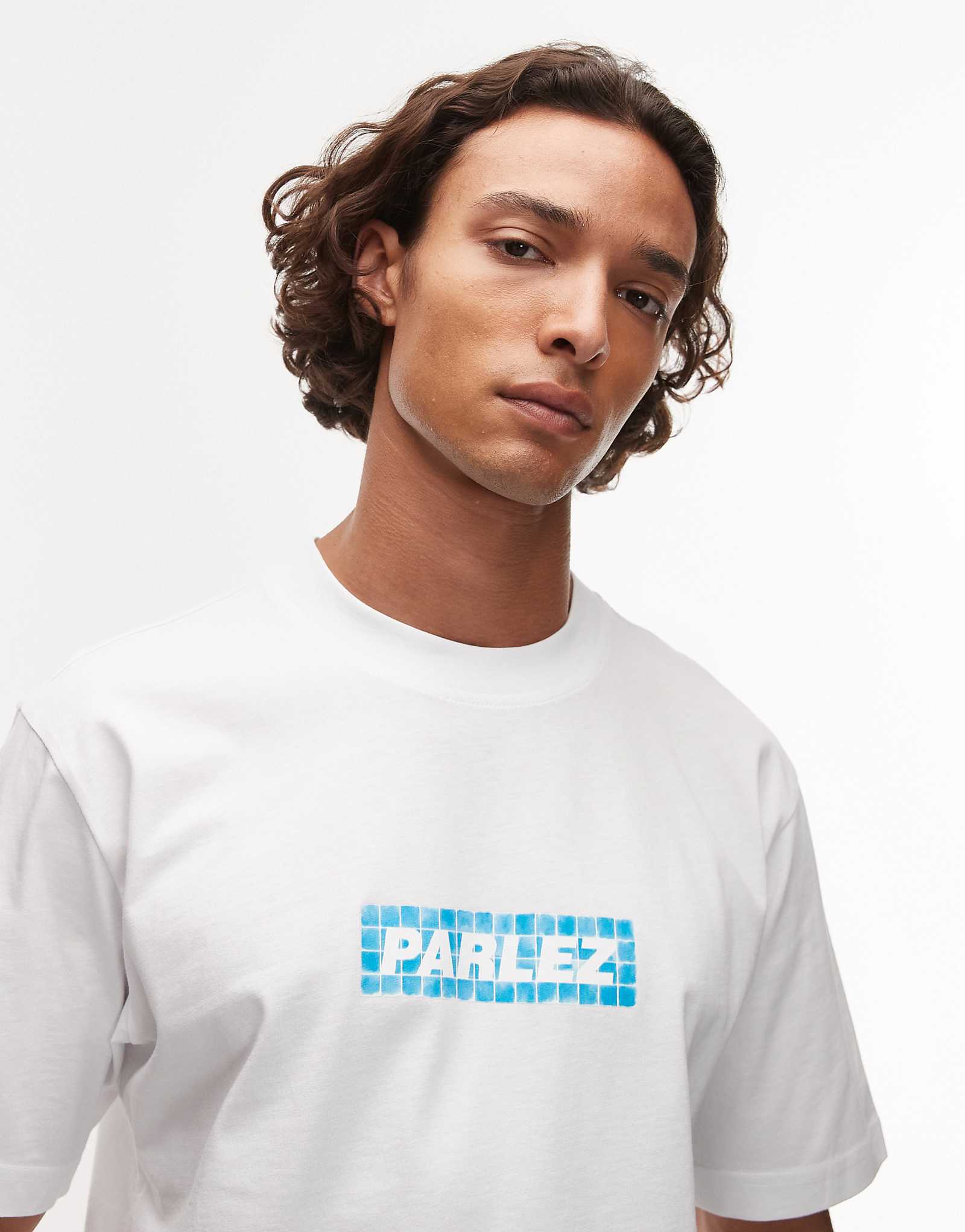 Parlez laterem logo t-shirt in white