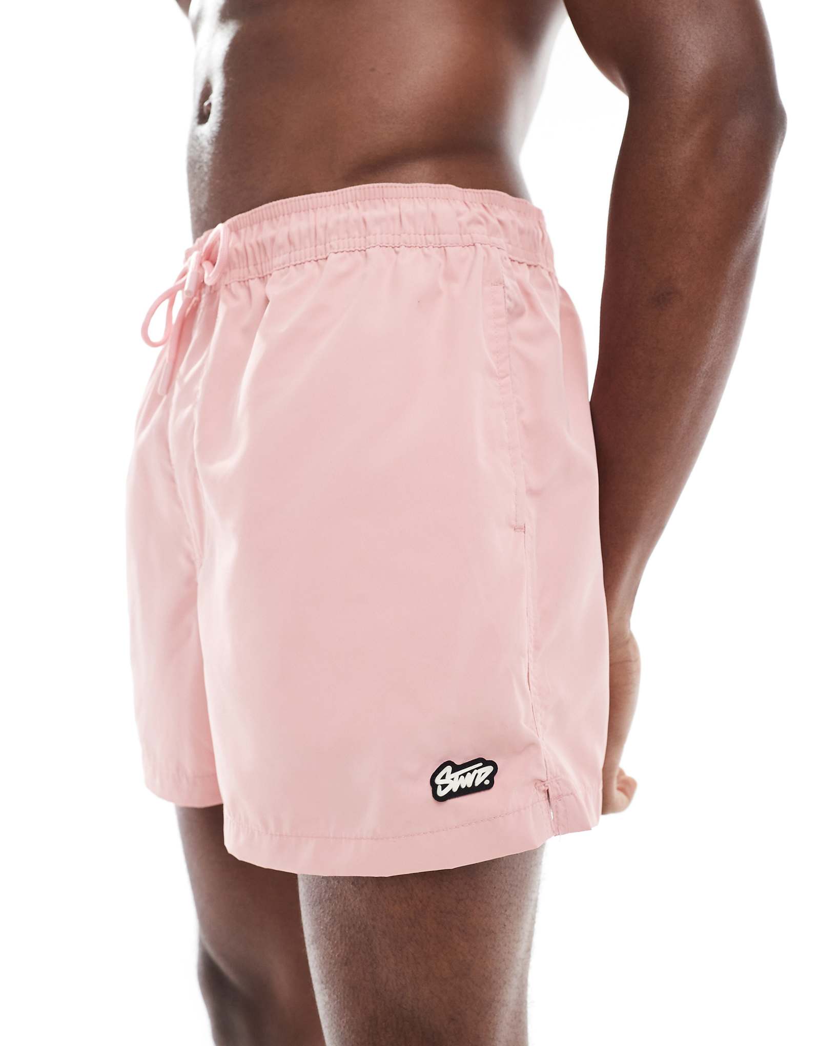 Pull-Bear STWD swim shorts in pink