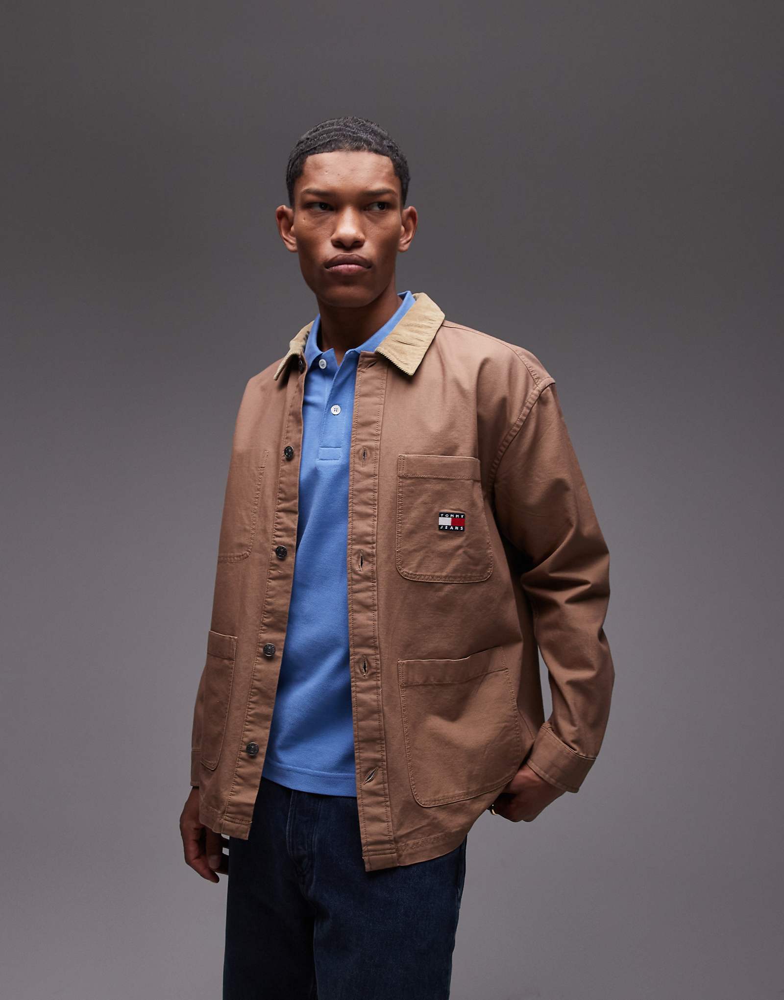 Tommy Jeans corduroy overshirt in brown 14190₽