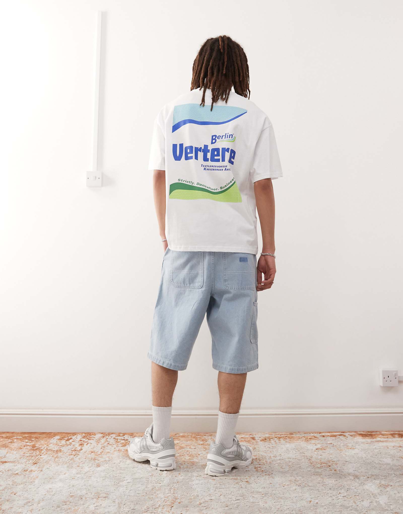 Vertere Berlin strictly dancing back print oversized t-shirt in white