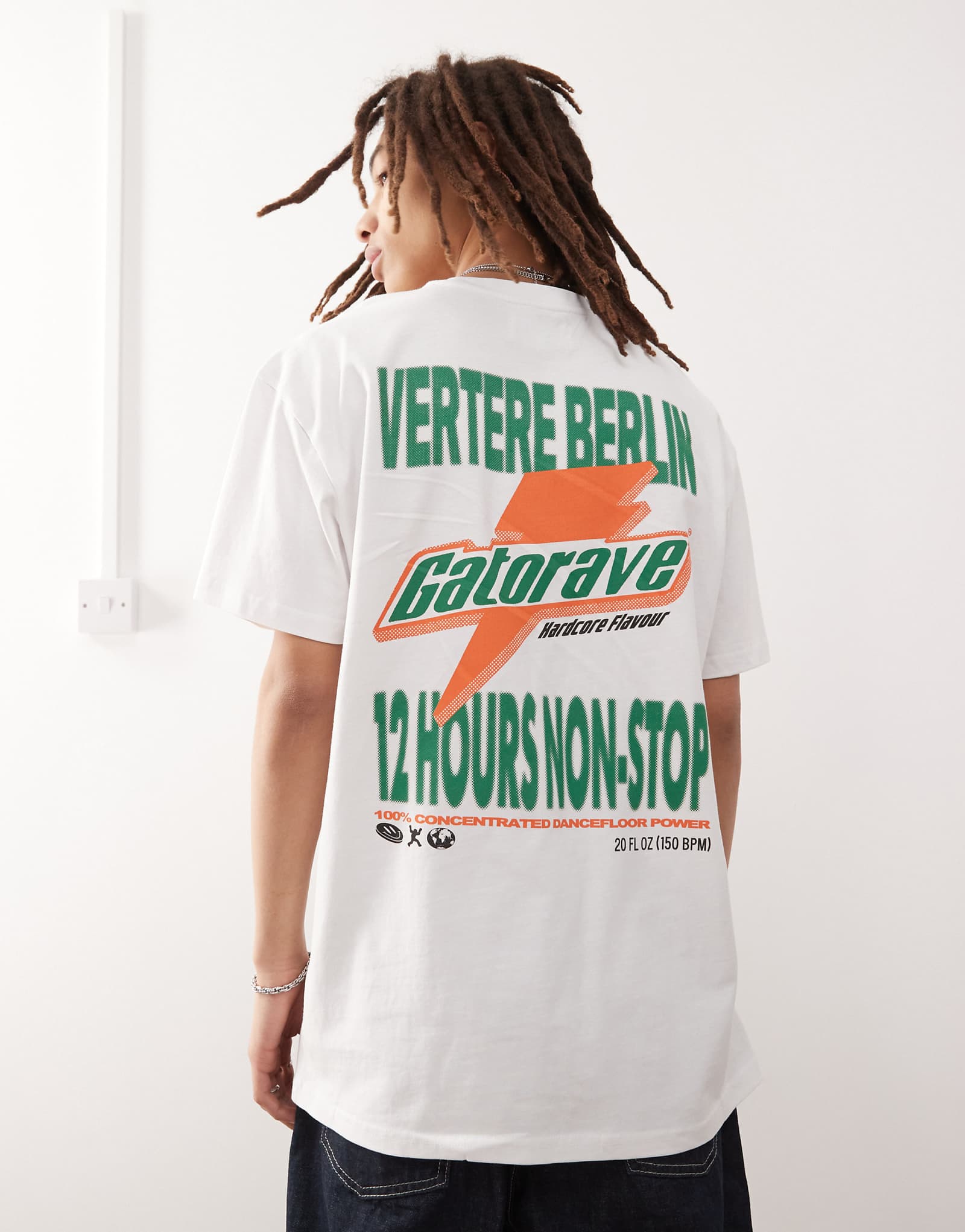 Vertere Berlin gatorave back print oversized t-shirt in white