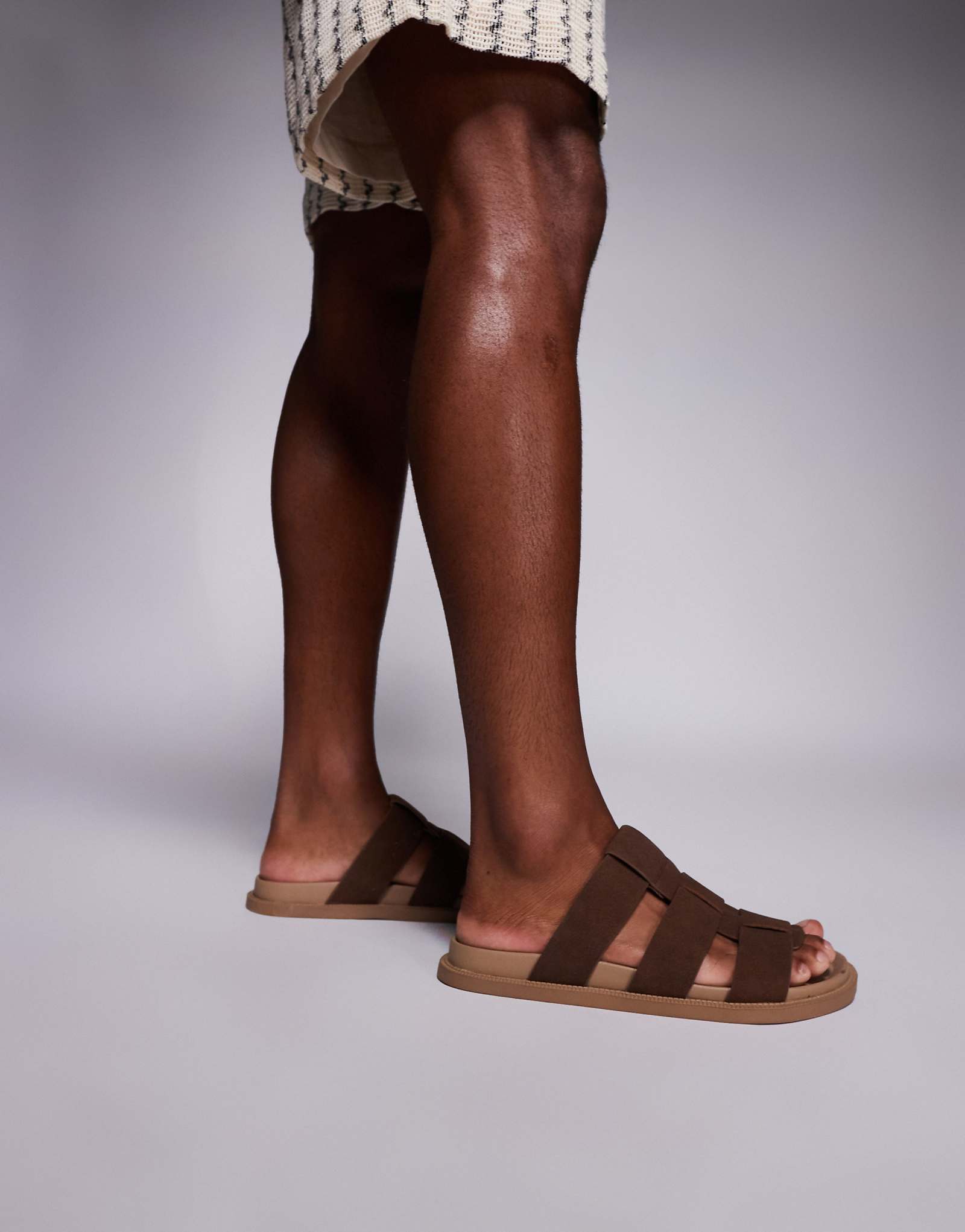 ASOS DESIGN strap sandals in brown 6090₽
