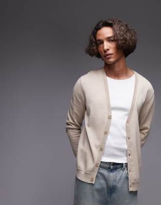 Кардиган Topman essential с v-образным вырезом из камня