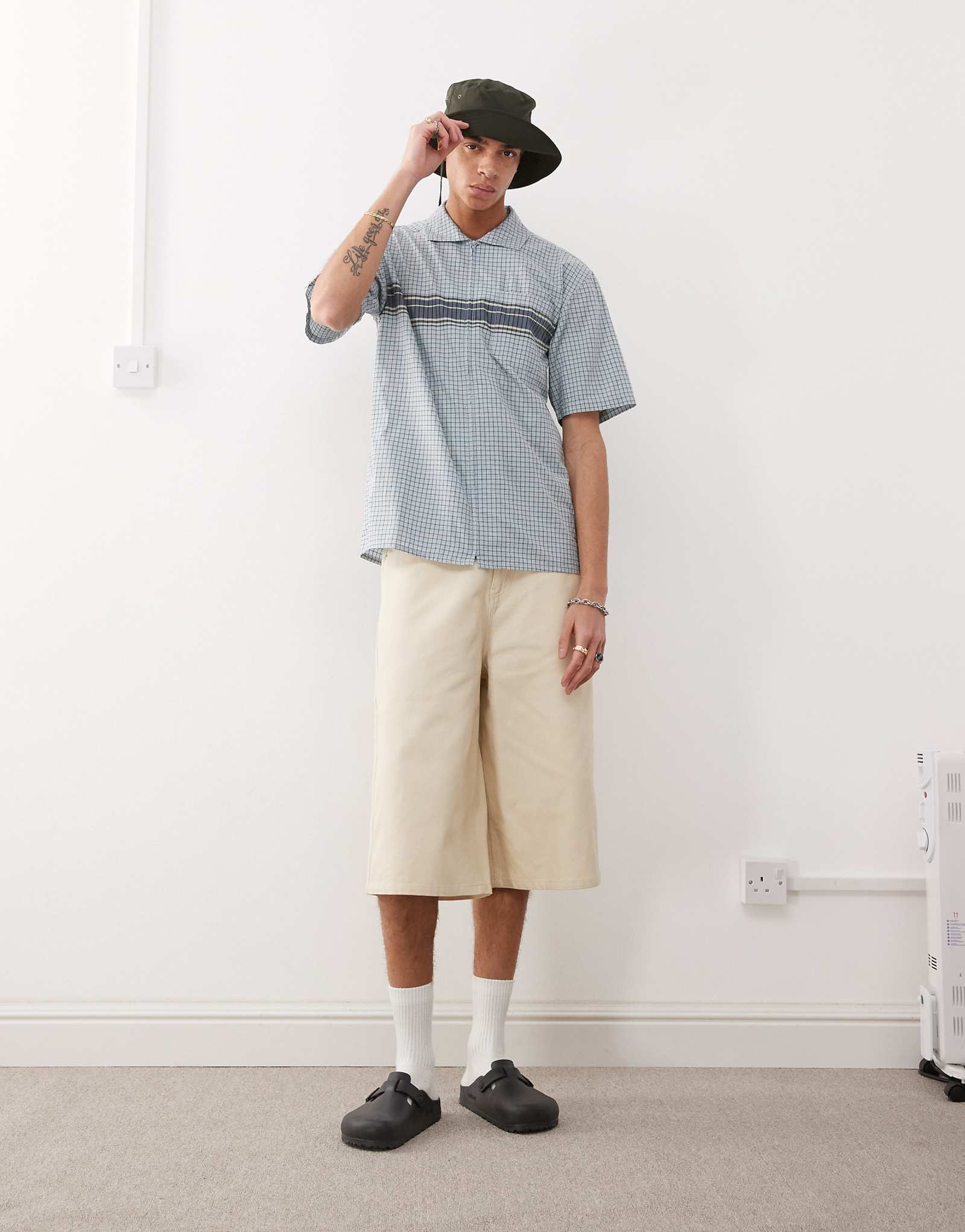 Синяя рубашка Gramicci wave на молнии 37190₽