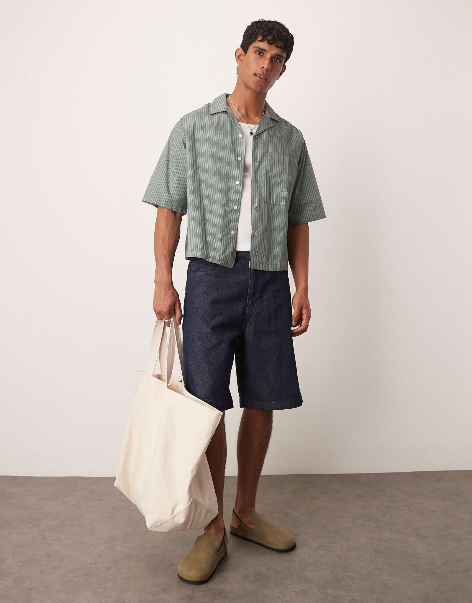 ДИЗАЙНЕРСКИЕ джинсовые шорты ASOS с длинным рукавом из необработанной ткани 5990₽