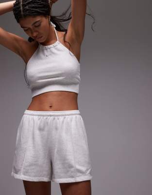 Французские махровые шорты Nike Chill светло-бежевого цвета 