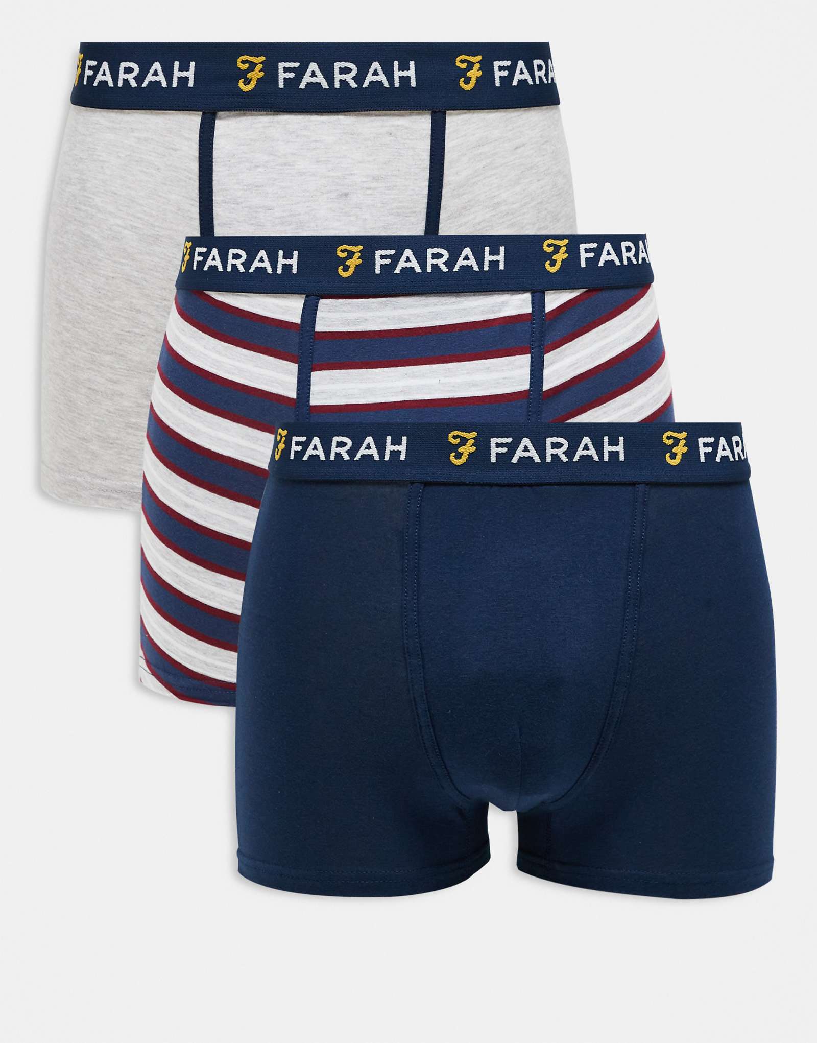 Боксеры Farah 3 pack keddon в мульти-упаковке