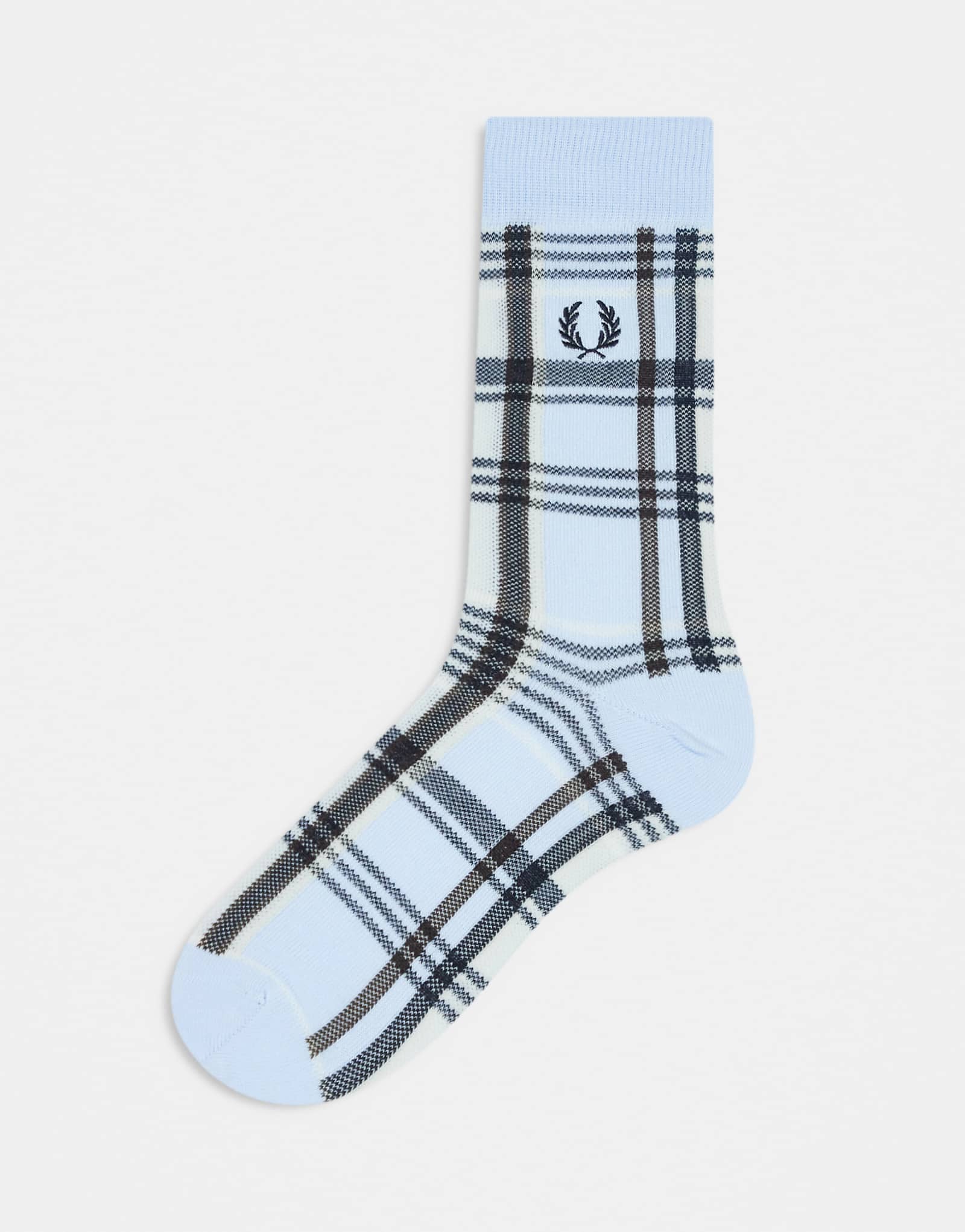 Клетчатые носки Fred Perry синего цвета 4890₽