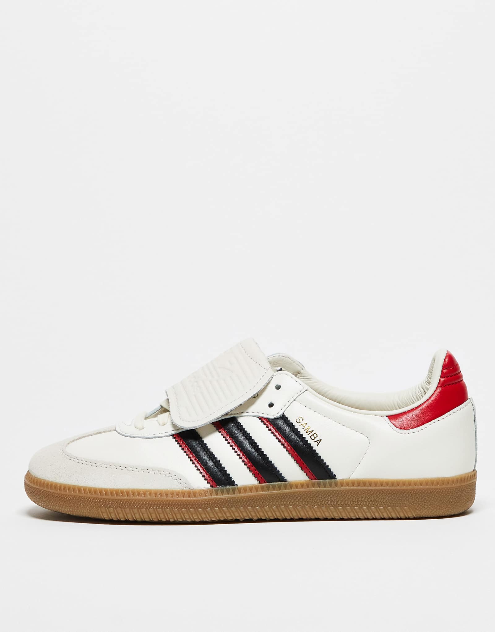 кроссовки adidas Originals Samba LT белого цвета с красными вставками на каблуке 15890₽