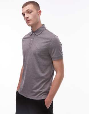 Футболка-поло Tommy Hilfiger oxford regular верескового цвета