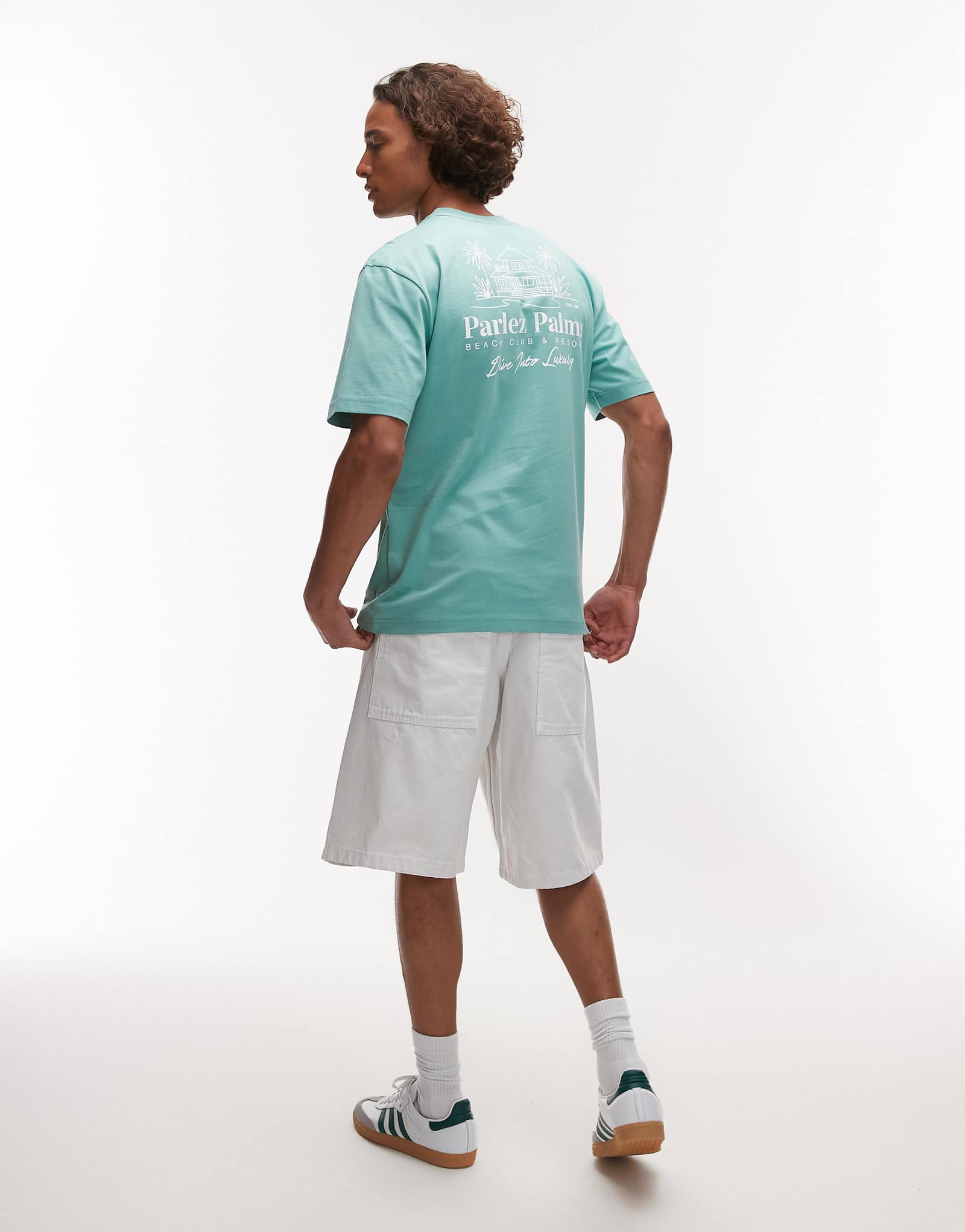 Футболка с мотивом Parlez retreat на спине зеленого цвета 10490₽