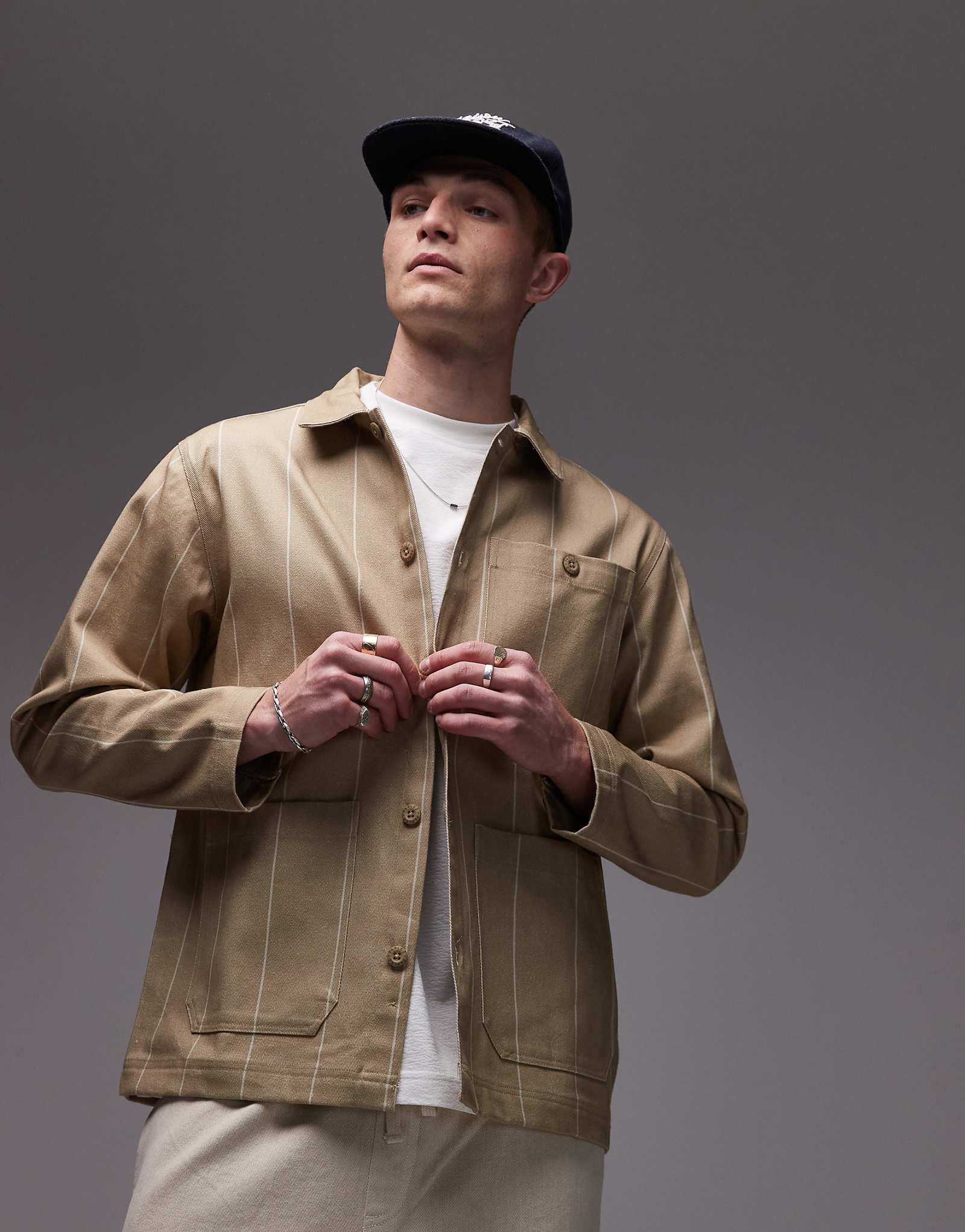 Повседневная куртка с логотипом Parlez flow серого цвета 20690₽