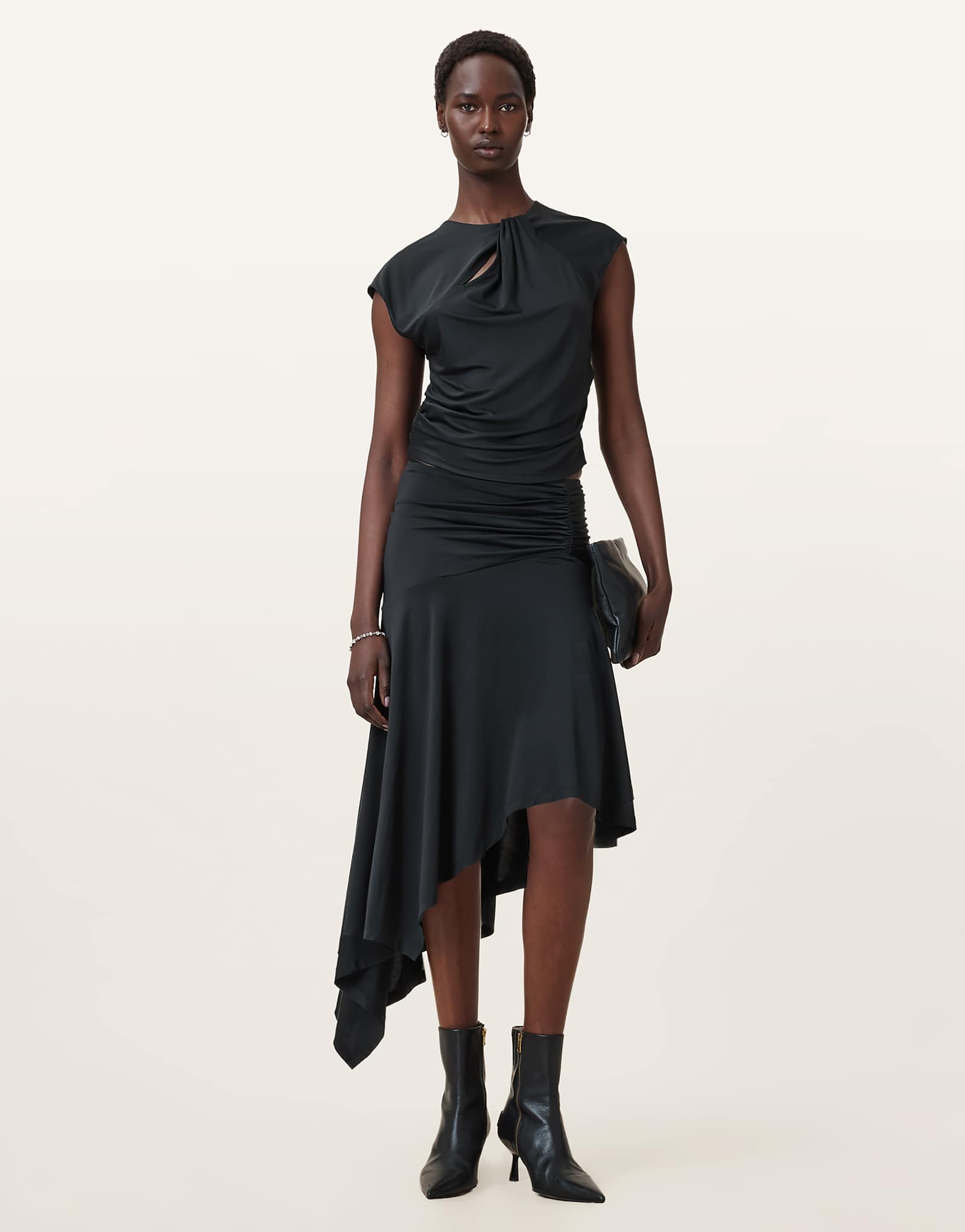 Черная юбка annalie от Allsaints - часть комплекта 30190₽