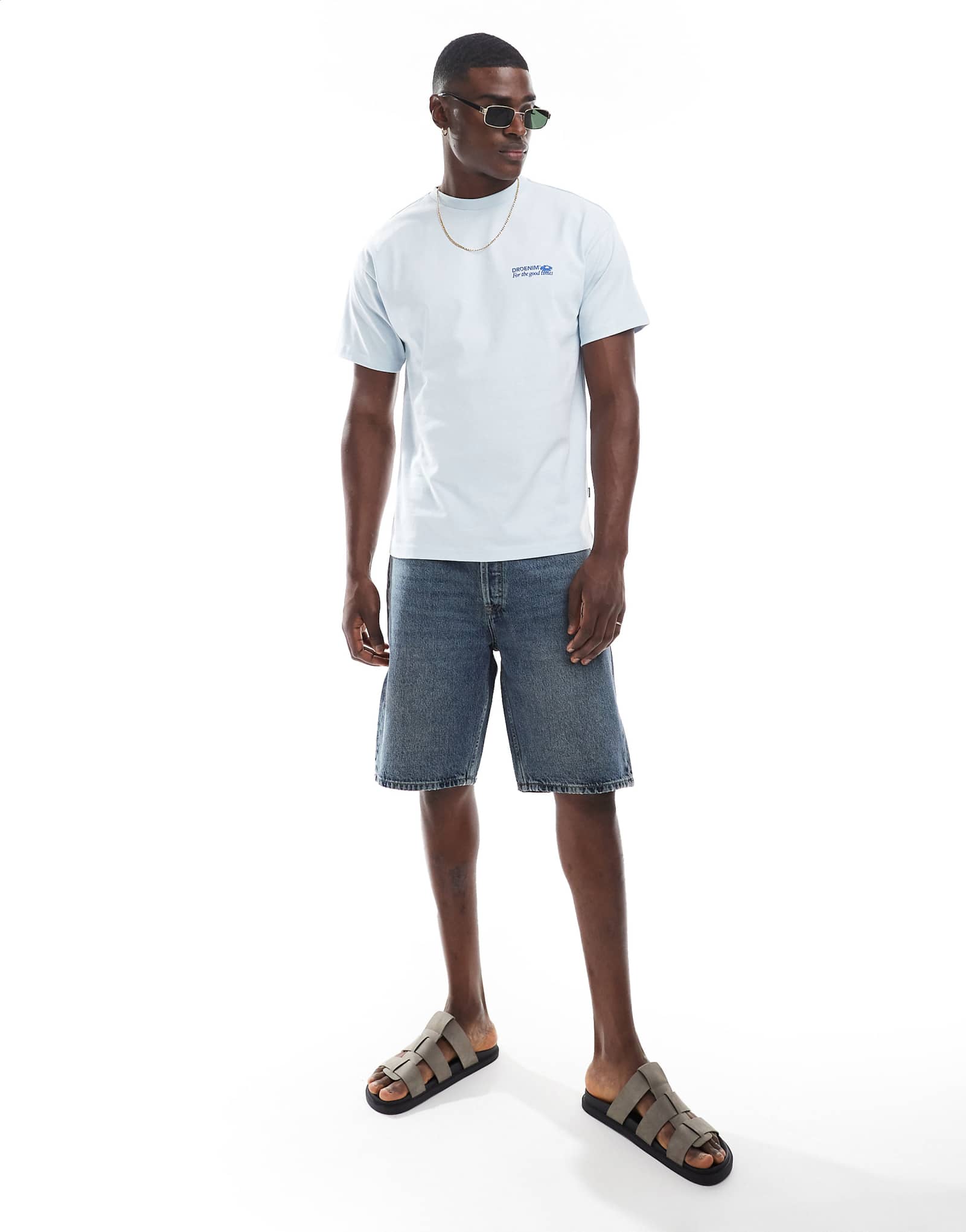 Шорты Dr Denim Dash обычного кроя со средней талией canyon vintage midwash синего цвета