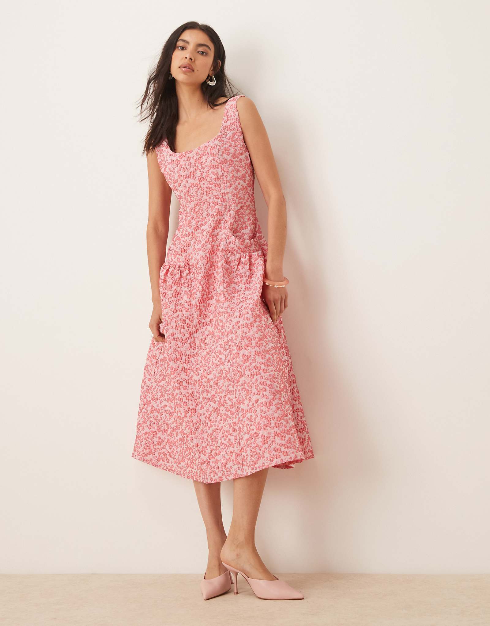 Жаккардовое миди-платье DREAM Sister Jane Zinnia розового цвета 27890₽