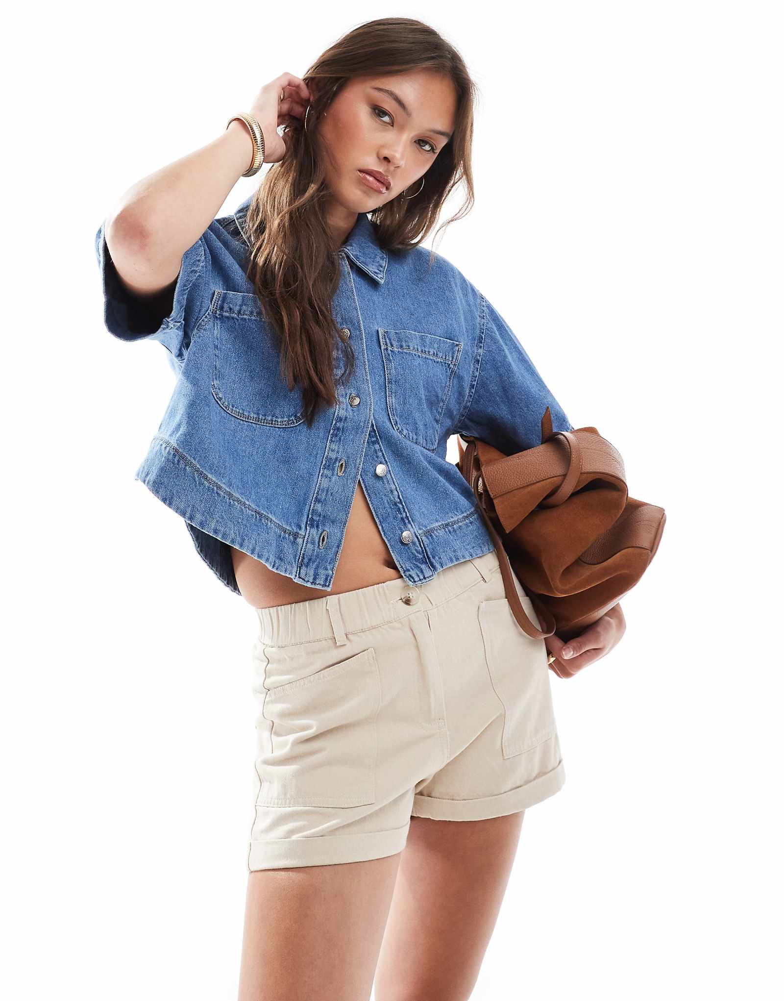 Шорты Brave Soul из плотного хлопка с карманами из камня 6190₽