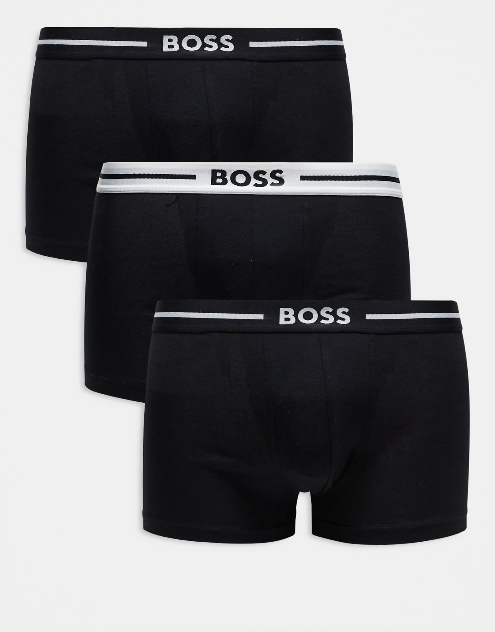 Боди Boss Bodywear из 3-х комплектов ярких плавок черного цвета с принтом по всей поверхности 9090₽