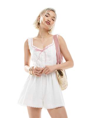 Комбинезон Miss Selfridge с ушками и отделкой в полоску