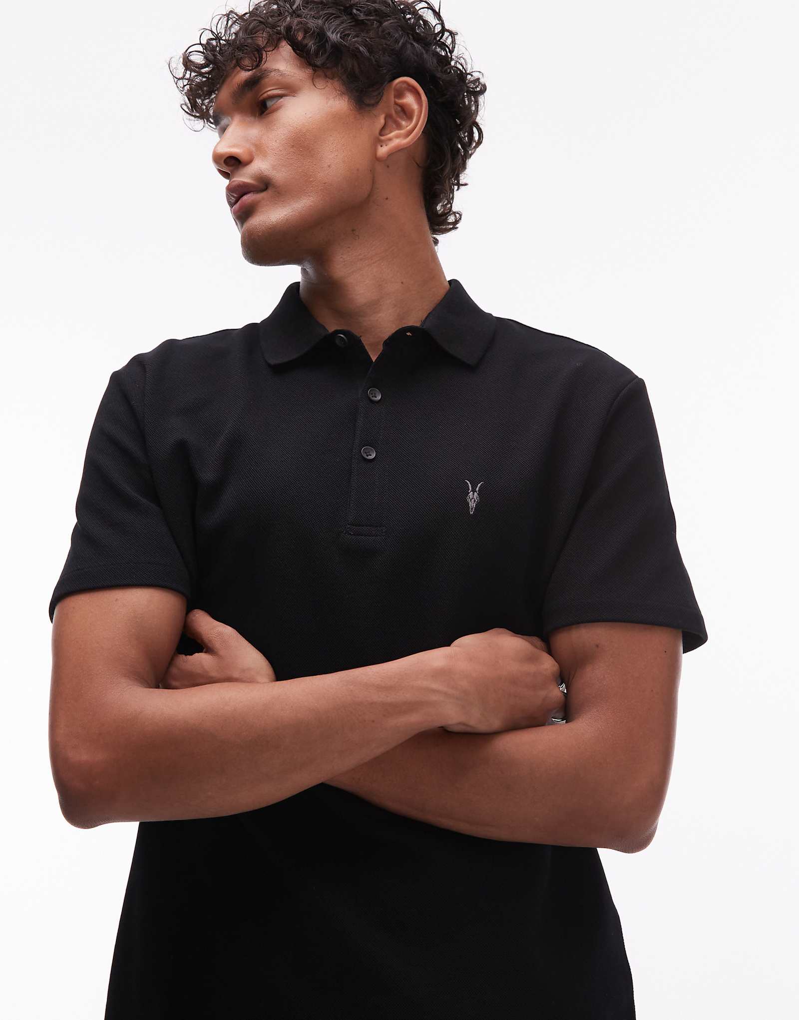 Тео поло полностью окрашен в черный как смоль цвет 22790₽
