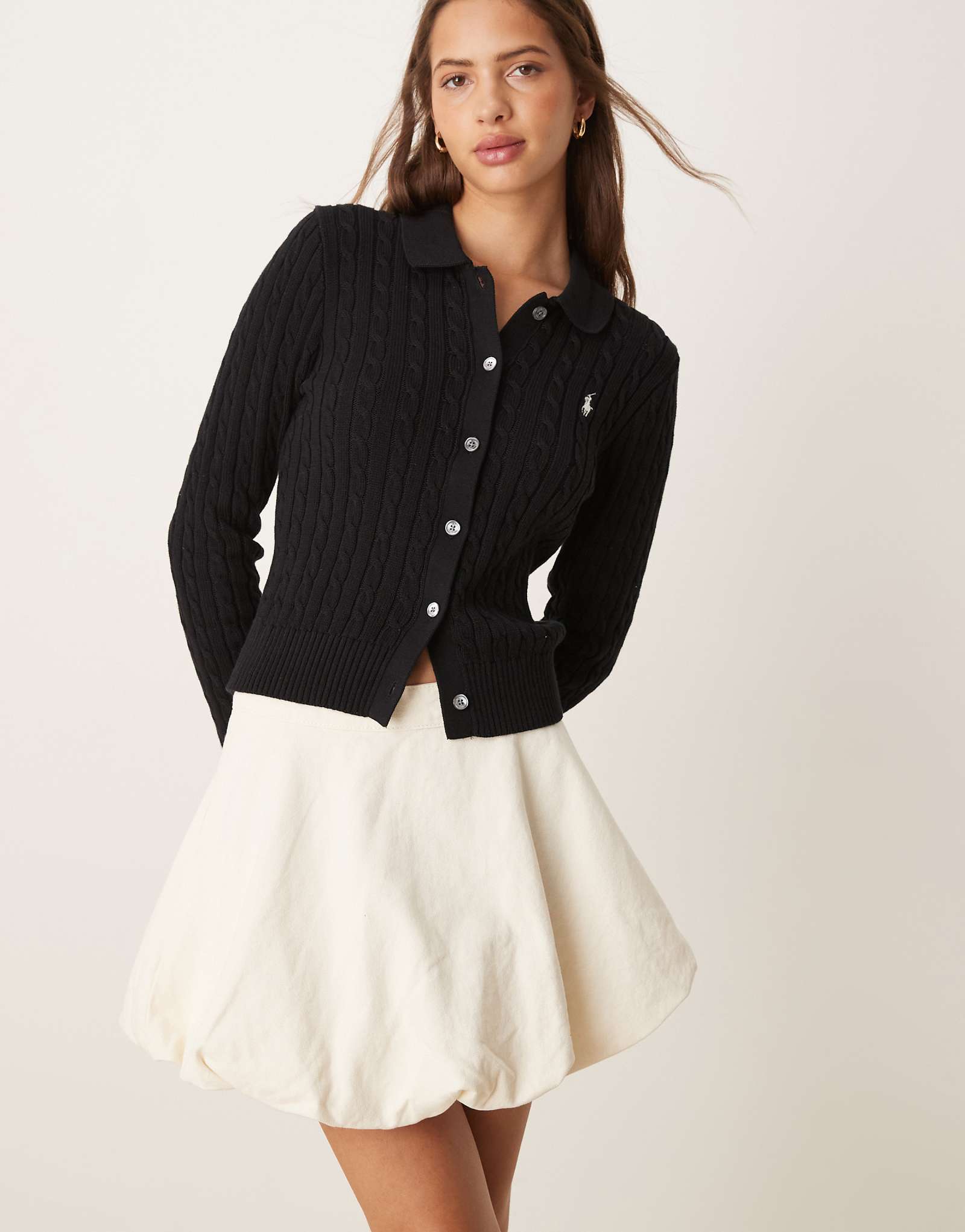 Мини-юбка Mango с пышным подолом из белого денима 12290₽