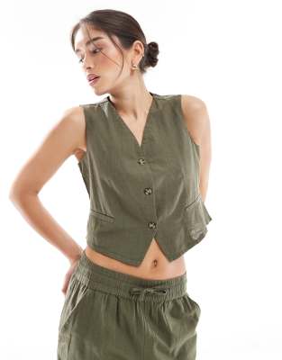 Сшитый на заказ жилет Vero Moda зеленого цвета Каламата - часть комплекта