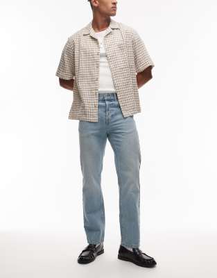 Джинсы с прямыми штанинами Topman из легкой стирки