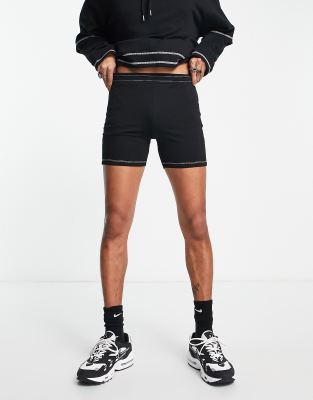 Дизайнерские черные леггинсы ASOS с вырезами и завязками - часть комплекта