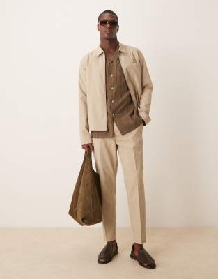 Элегантные зауженные брюки ASOS DESIGN в стиле stone rib - часть комплекта