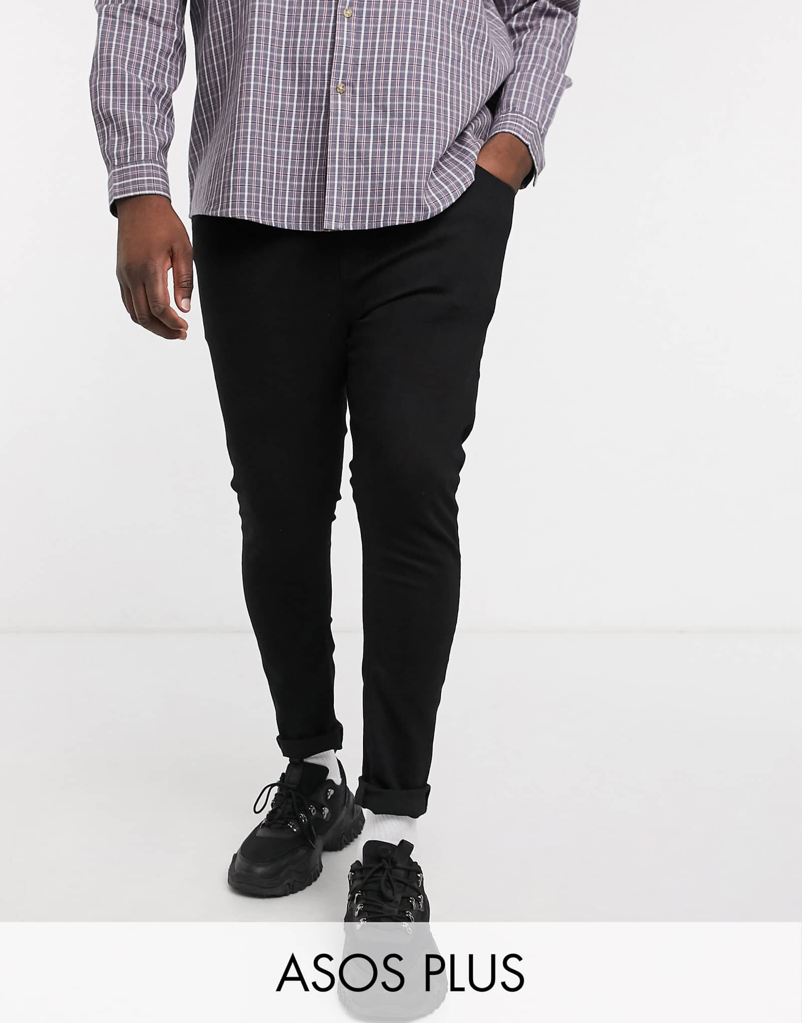 ASOS DESIGN Plus spray on jeans with power stretch denim in black 2190₽