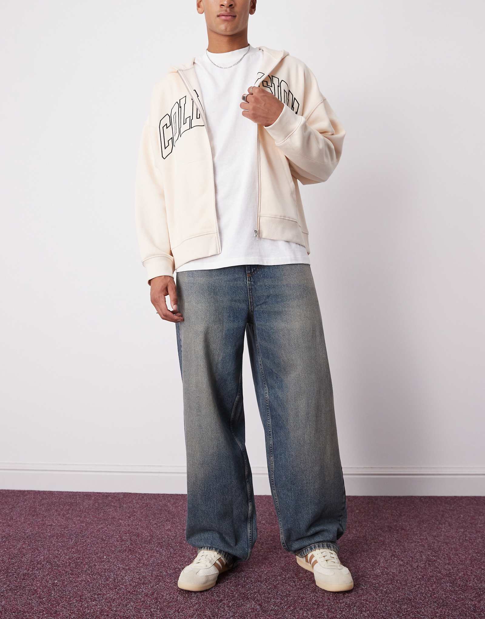 Джинсы COLLUSION X001 antifit с отделкой под камень 9790₽