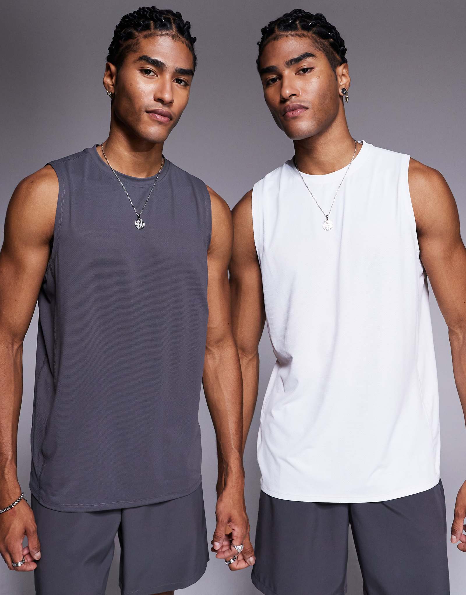 4505 Icon быстросохнущий сетчатый тренировочный бак Icon 2 упаковки графитового и белого цветов 6690₽