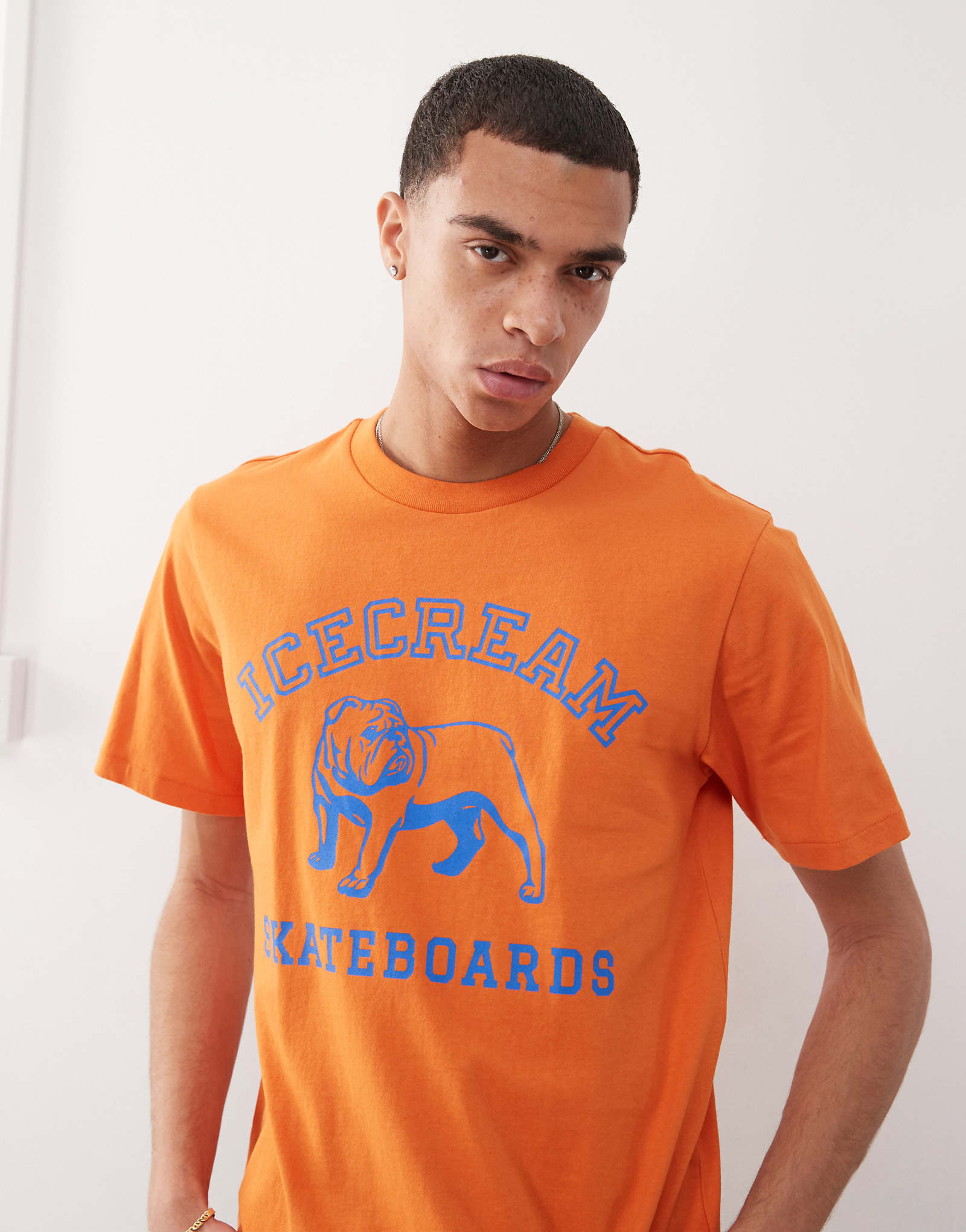 Футболка с коротким рукавом Ice Cream bulldog оранжевого цвета 10690₽