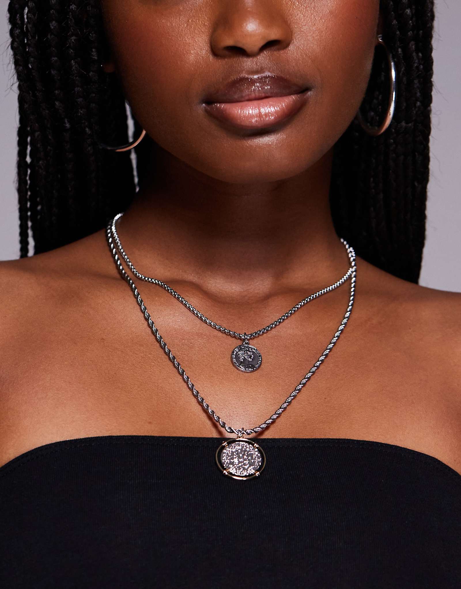 8 Других причин многослойного серебряного ожерелья с монетами