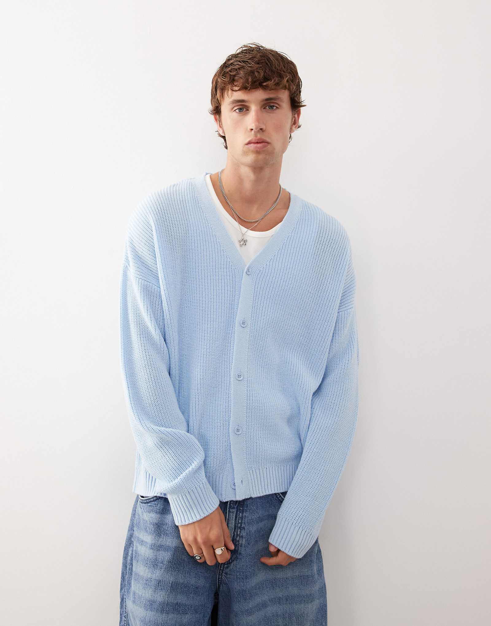 Облегающий кардиган COLLUSION синего цвета 10790₽