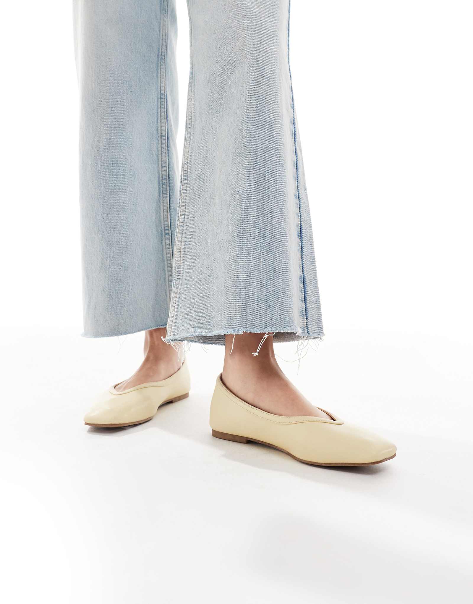 Балетки RAID Maryana с квадратным носком масляно-желтого цвета