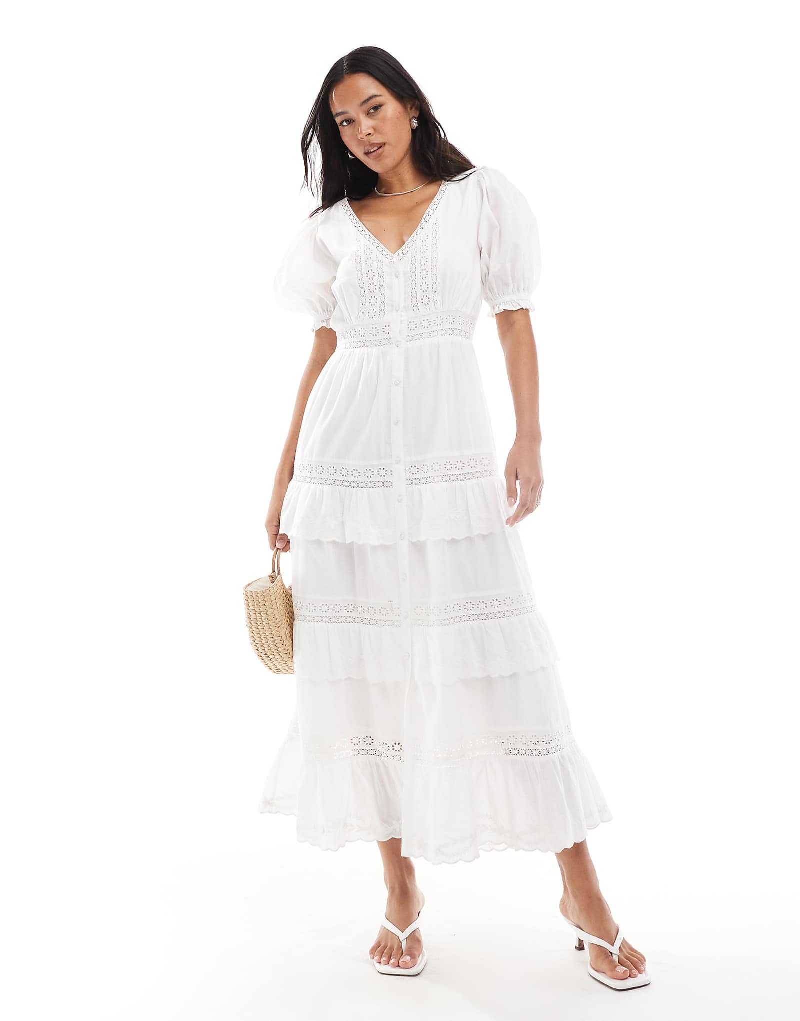 Белое макси-платье Miss Selfridge heritage 19990₽