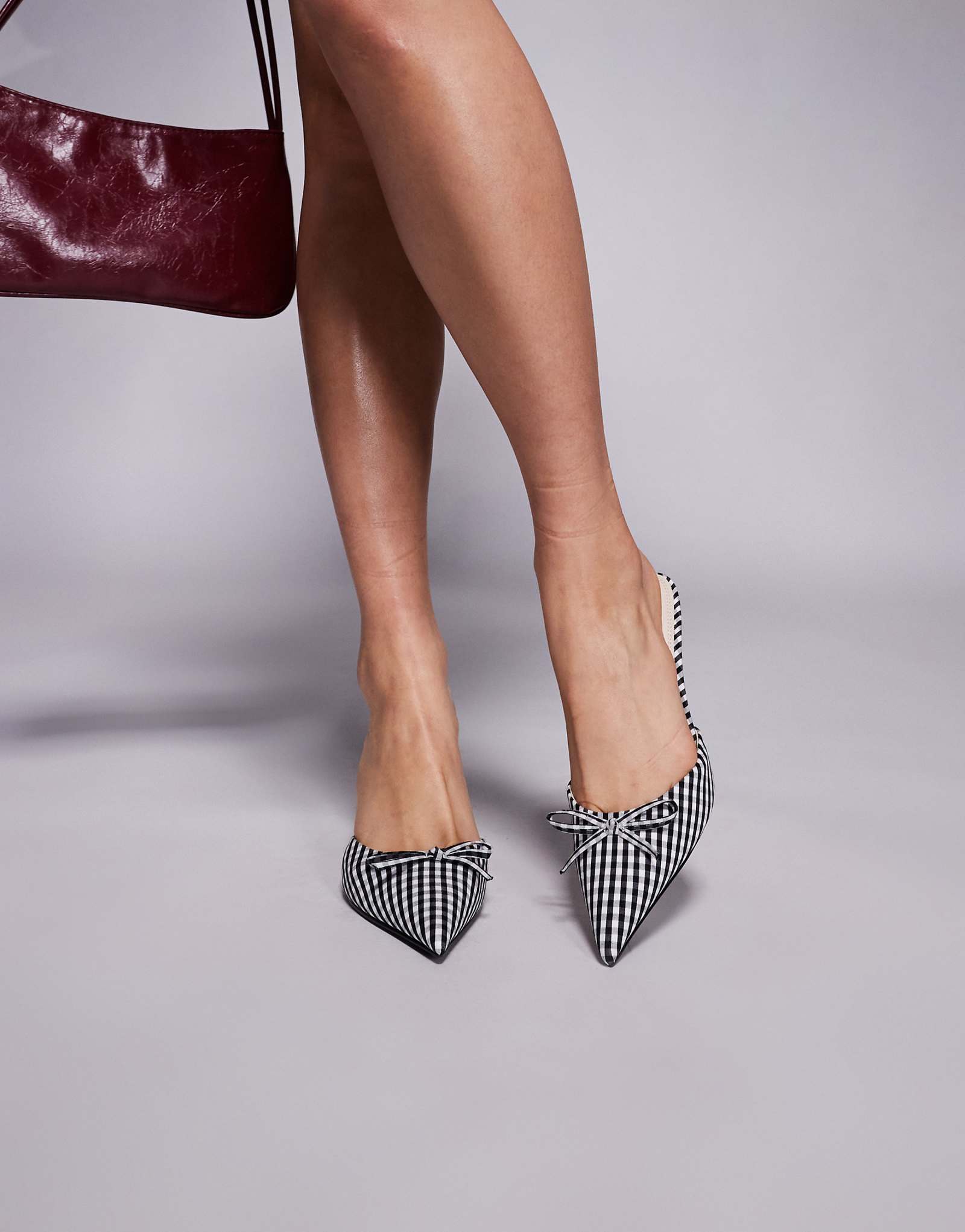 Шлепанцы Simmi London Lisa на высоком каблуке в черную полоску