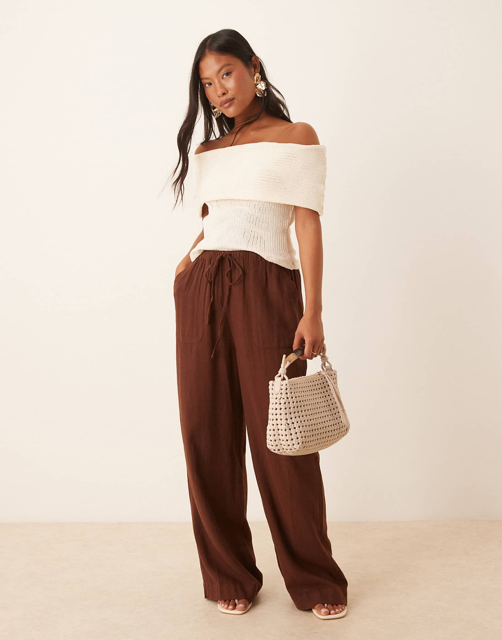 Прямые брюки Nobody's Child Petite Shona коричневого цвета