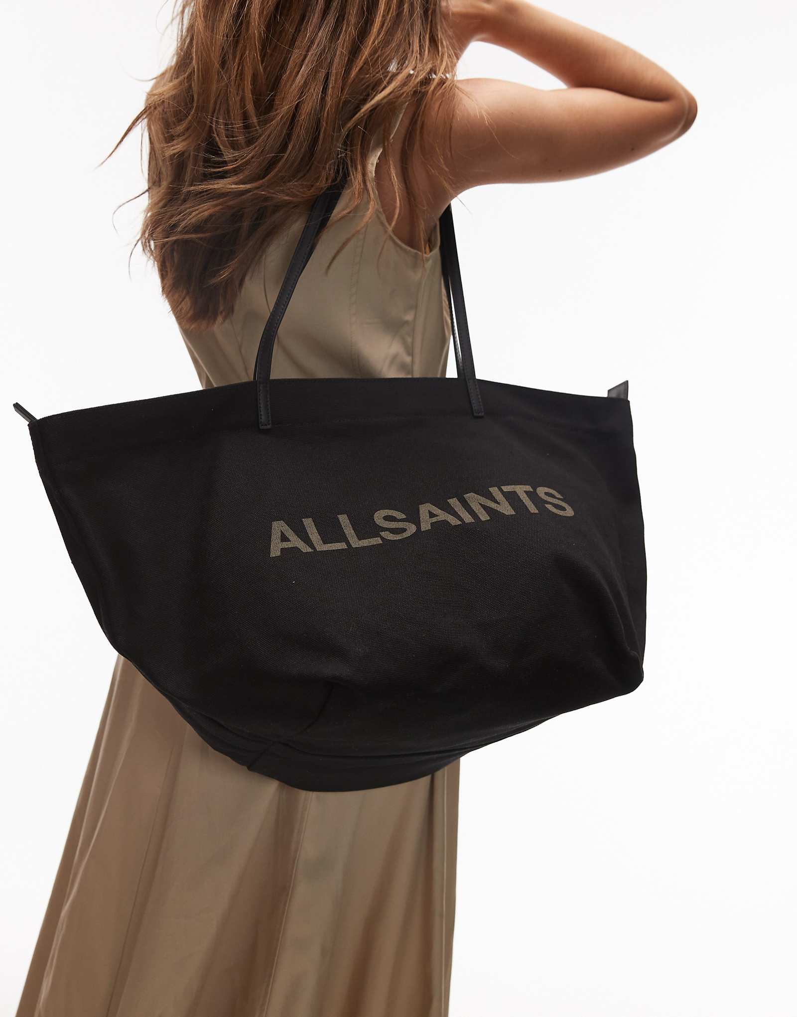 Холщовая сумка AllSaints serafina черного цвета 42290₽