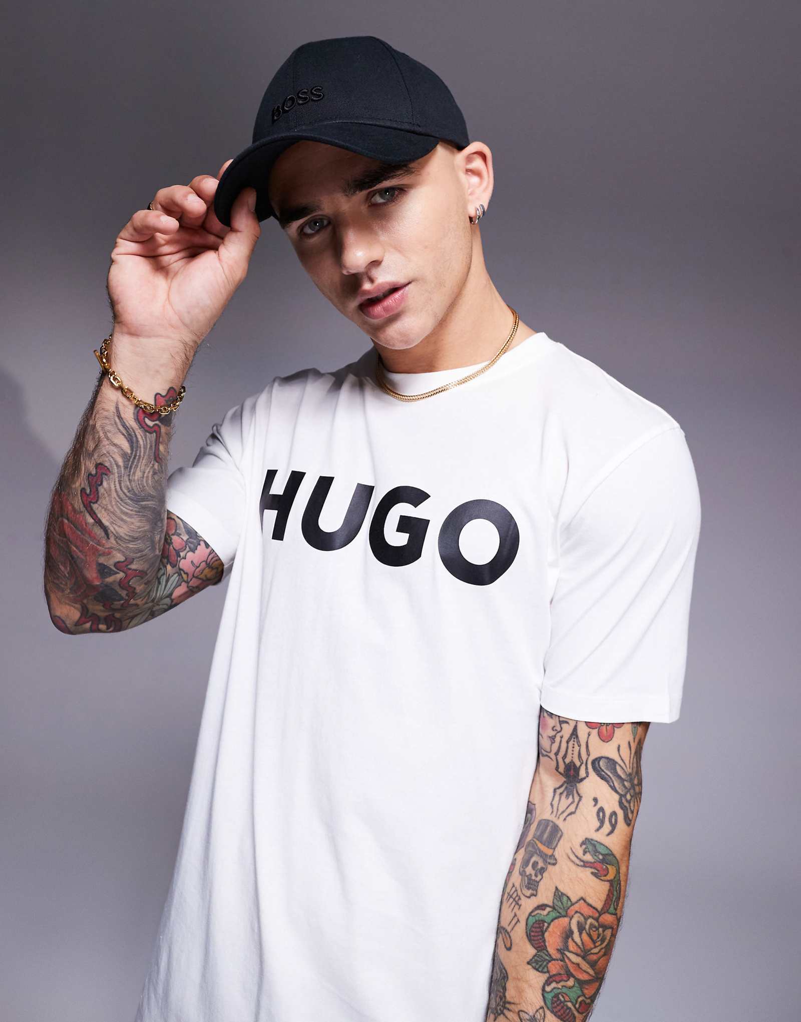 Футболка с логотипом Hugo Dulivio белого цвета