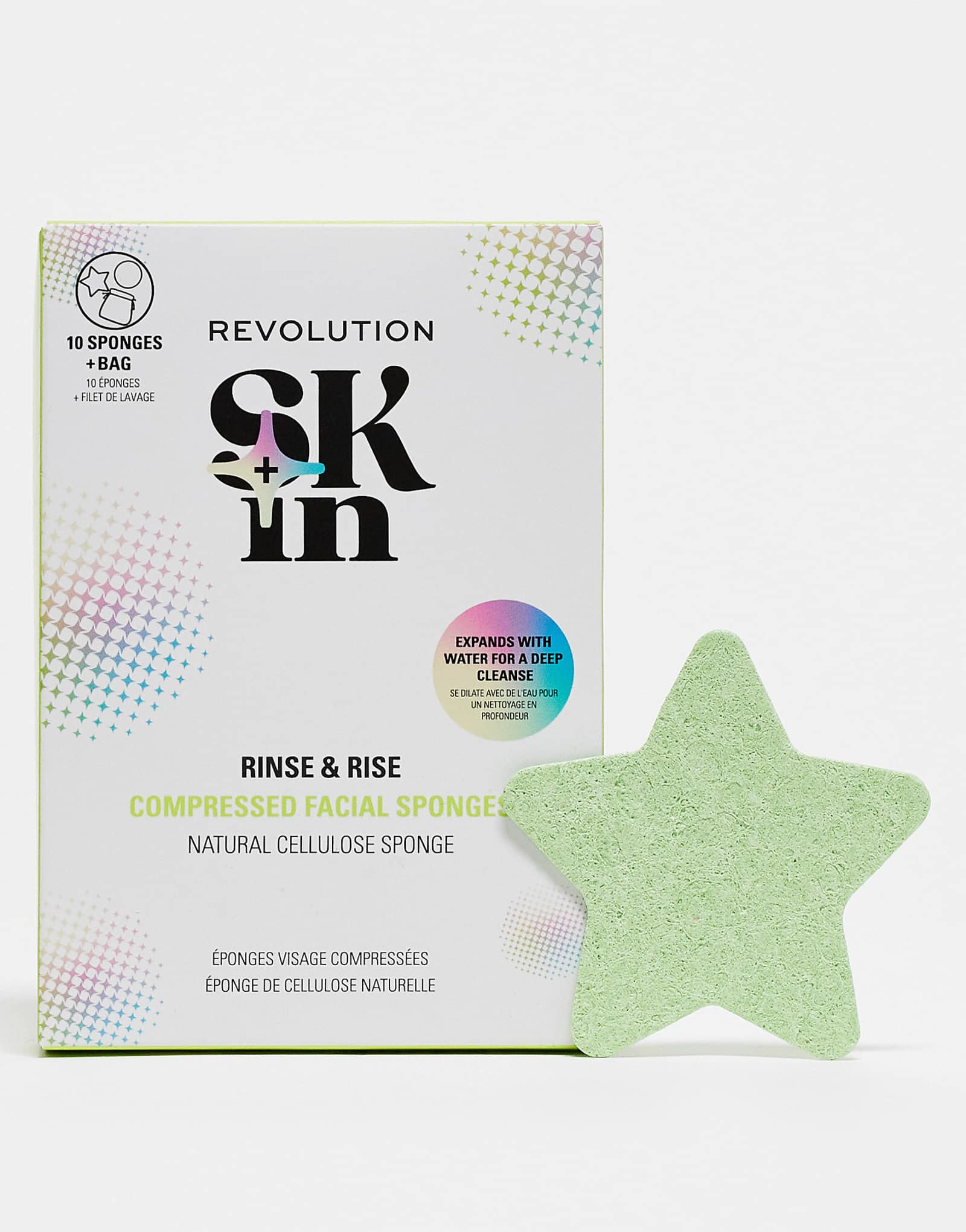 Целлюлозные губки для лица Revolution Skin x10