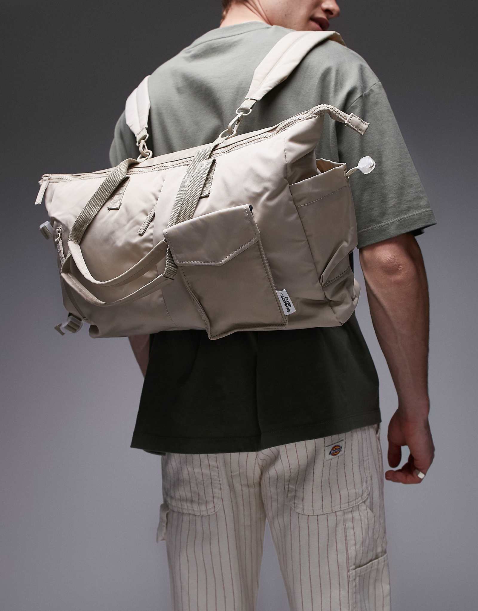 Сумка OLEND Calypso с несколькими карманами для одежды и отделением для ноутбука в песочном цвете