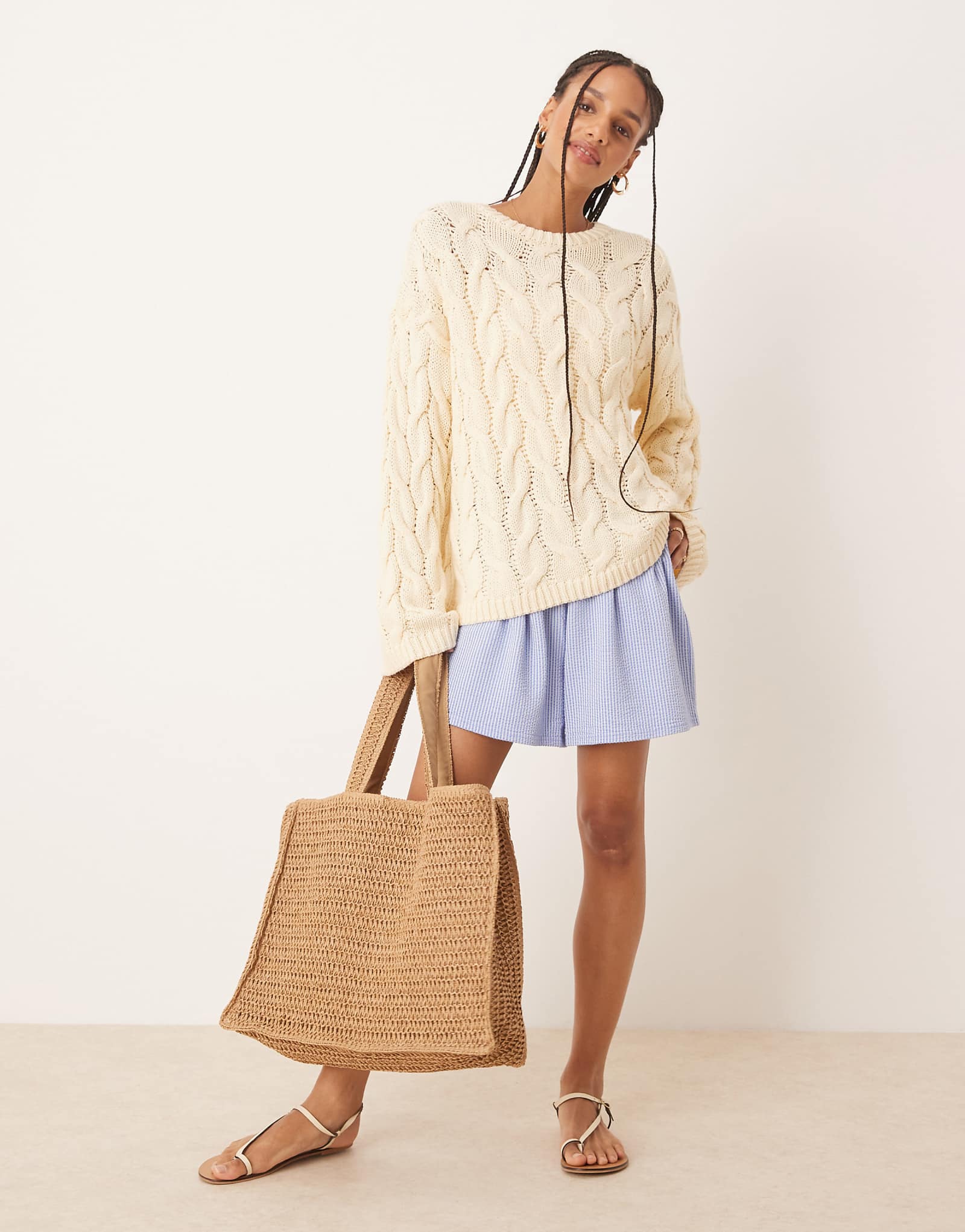 Джина трико негабаритных вязаный свитер в желтый цвет масла 14290₽