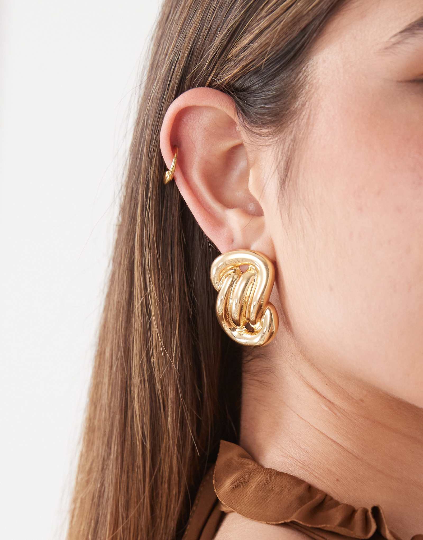 Золотые витые серьги-гвоздики Petit Moments