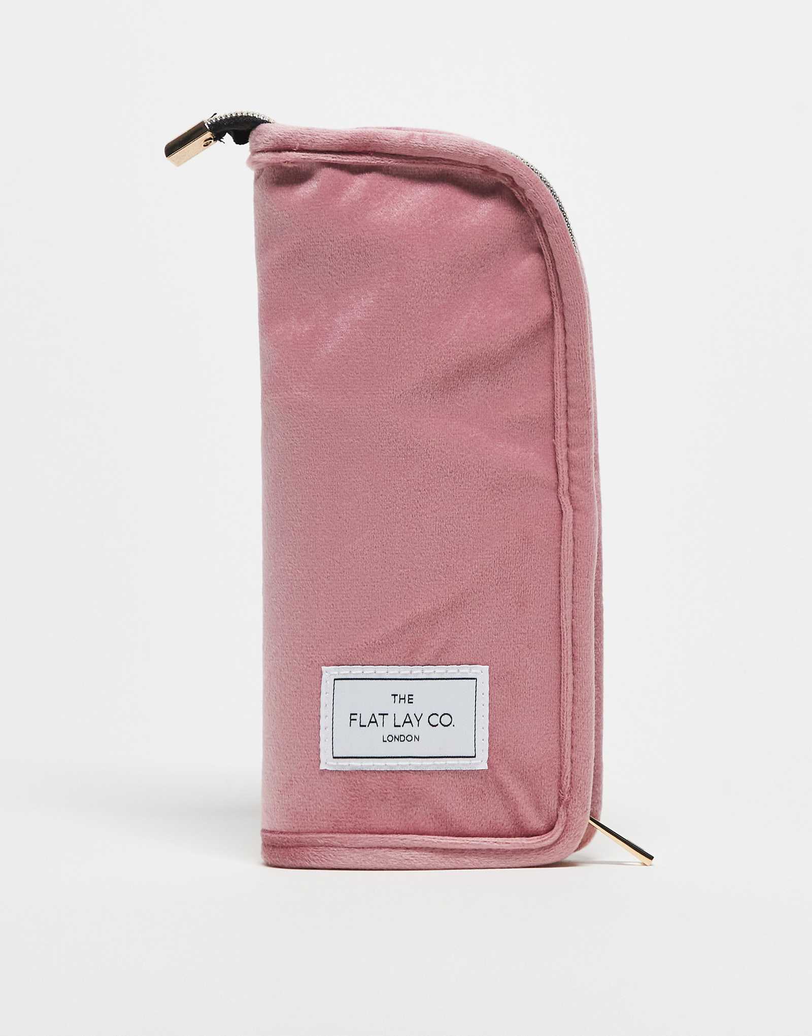 Футляр для кистей для макияжа Flat Lay Co. Standing - Розовый бархат