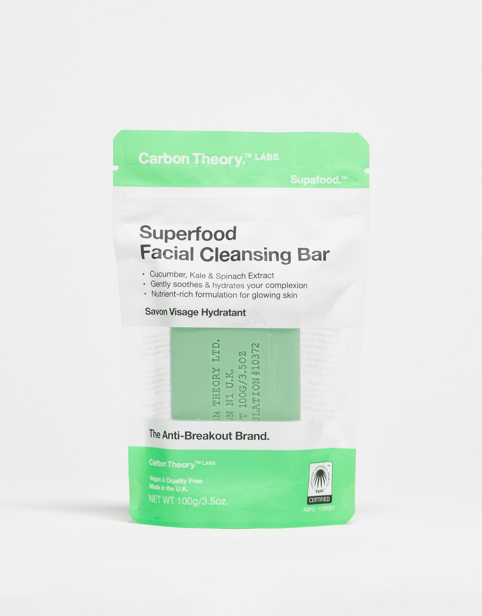Очищающий батончик для лица Carbon Theory Superfood