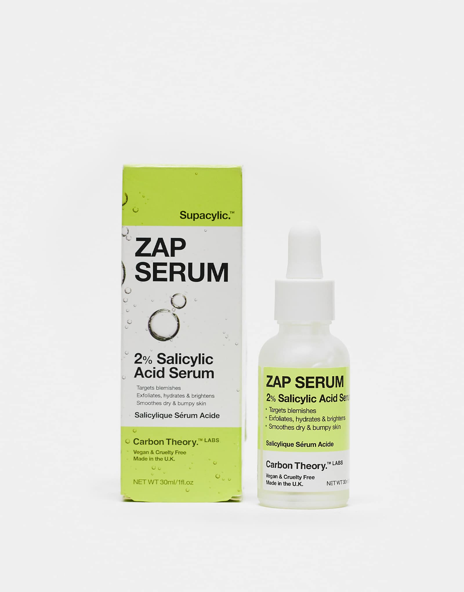 Carbon Theory Zap Serum - Сыворотка с 2%-ной салициловой кислотой, 30 мл