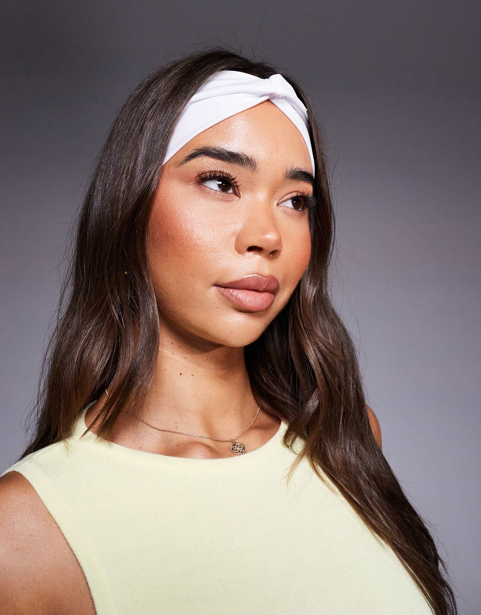 4505 повязка для пилатеса с закручивающейся передней частью soft touch белого цвета